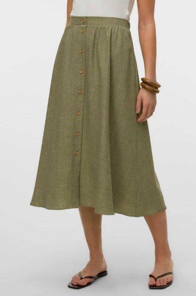 Áčková sukně s knoflíky, Vero Moda, 999 Kč
