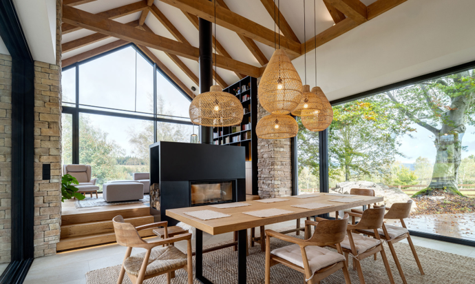Chalet Blatno, kategorie: Soukromý interiér (novostavba), autor a přihlašovatel: Ing. arch. Jana Kašparová, ČTYŘI STĚNY s.r.o.
