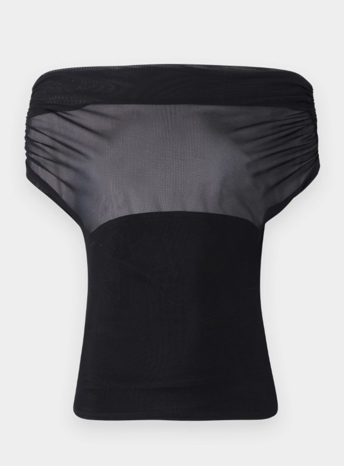 Top s odhalenými rameny, Gina Tricot, 720 Kč
