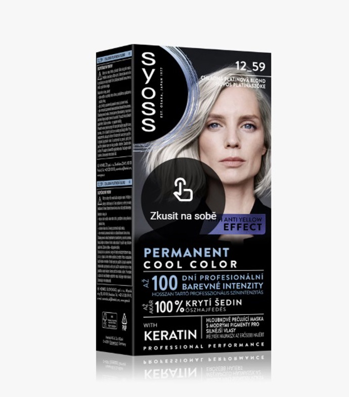 Permanentní blond barva na vlasy, Syoss, 112 Kč
