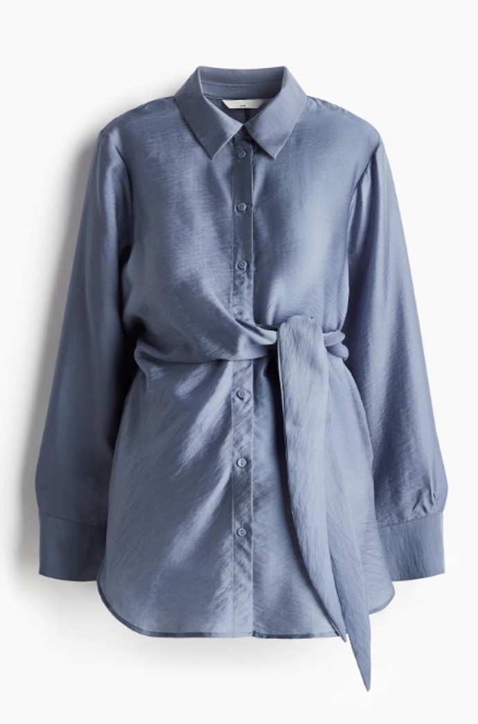 Hebká košile s vázačkou, H&M, 719 Kč

