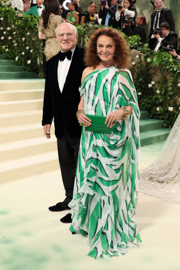 Diane von Furstenberg a její manžel Barry Diller na Met Gala v roce 2024.
