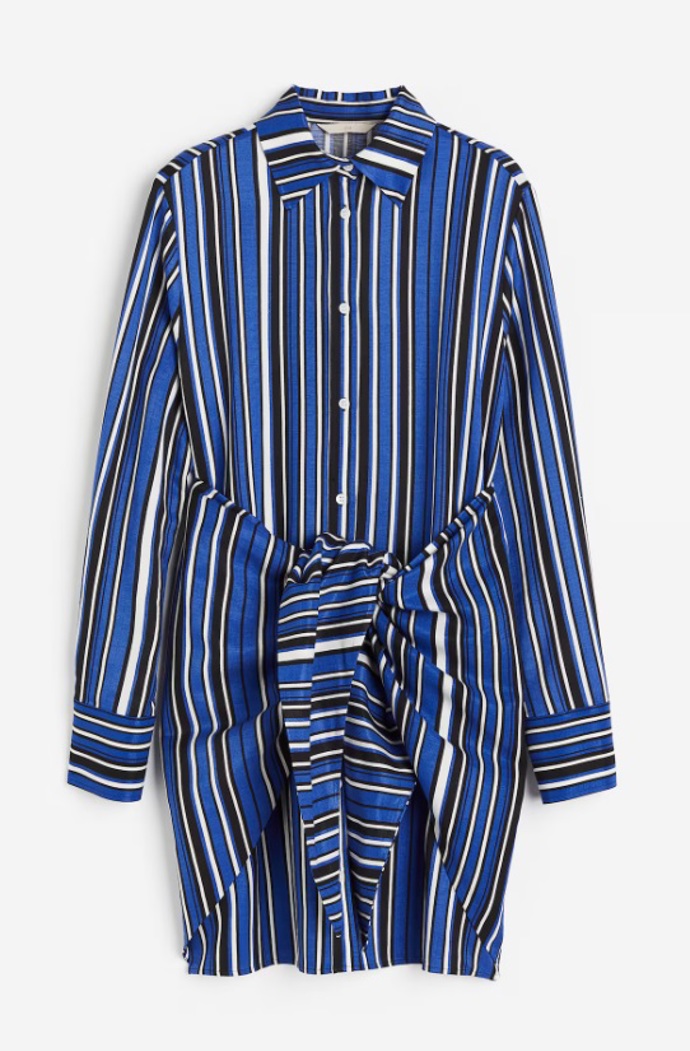 Pruhovaná košile s vázačkou, H&M, 599 Kč
