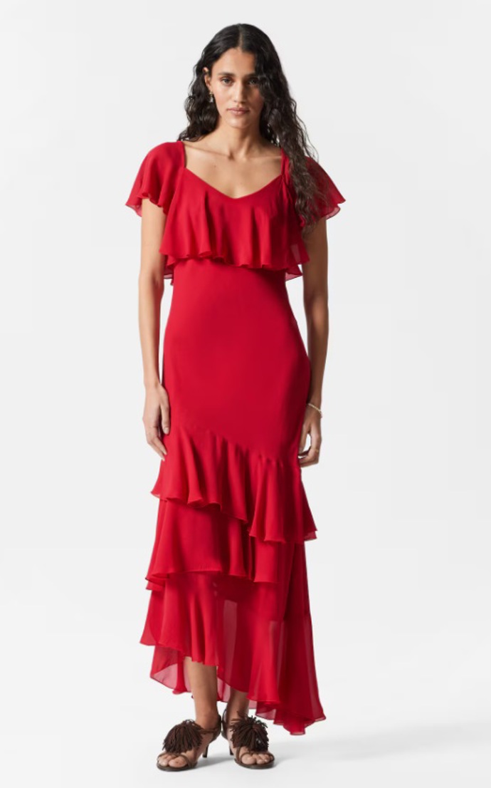 Maxi šaty s volánky, H&M, 3 490 Kč
