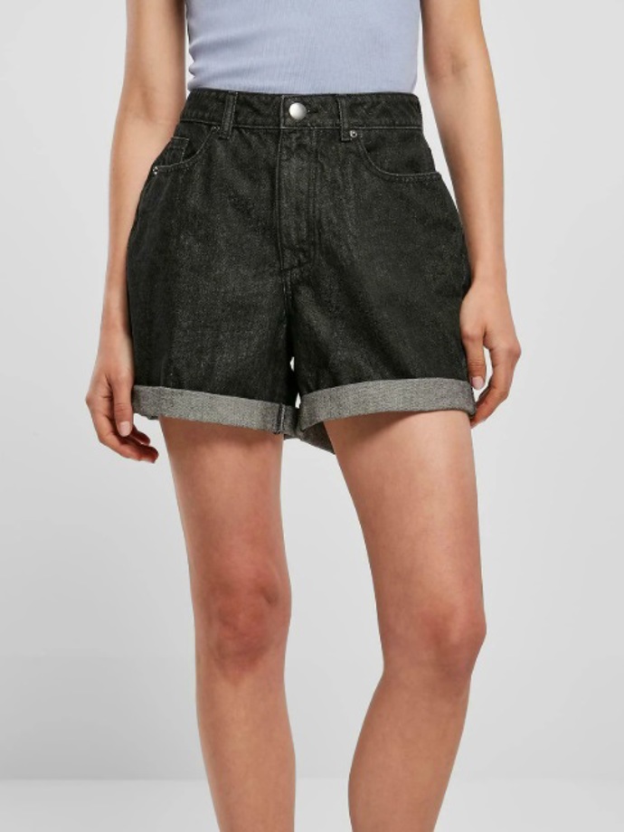 Černé džínové šortky, Urban Classics, 450 Kč
