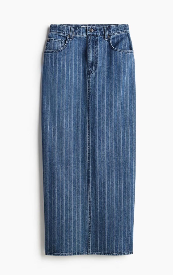 Dlouhá džínová sukně, H&M, 1 199 Kč
