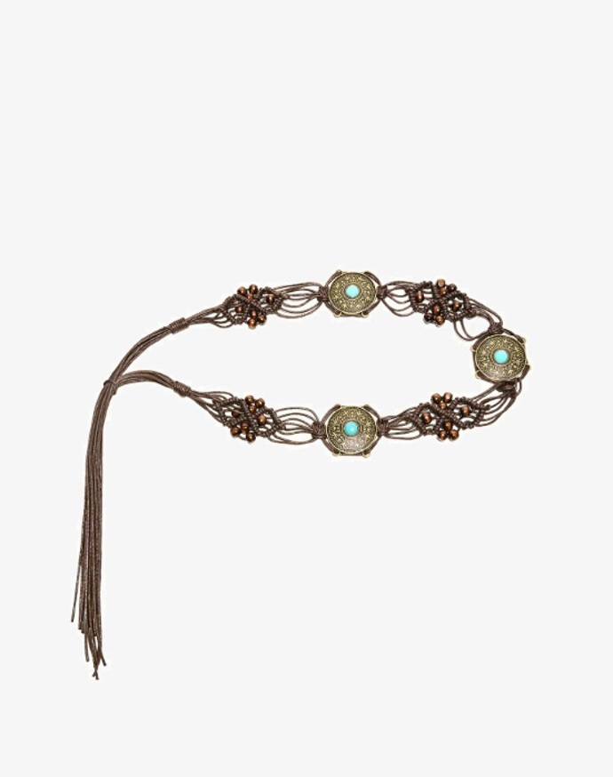 Vyplétaný boho opasek, Bershka, 429 Kč
