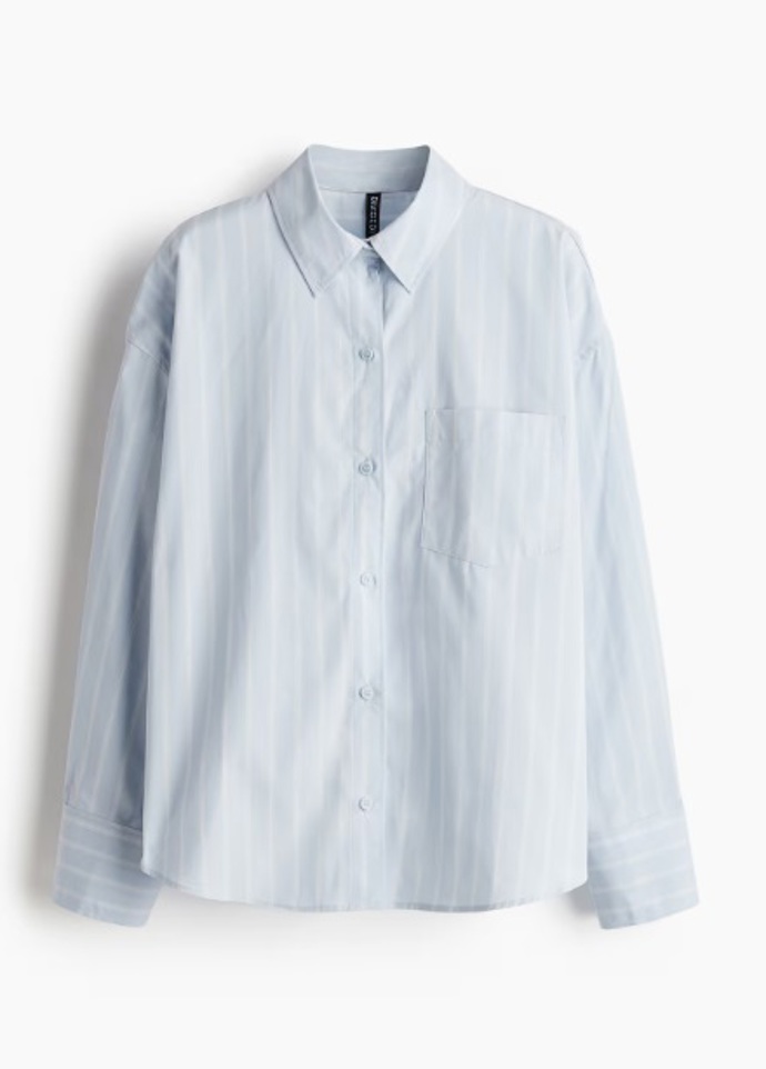 Oversized bavlněná košile, H&M, 429 Kč
