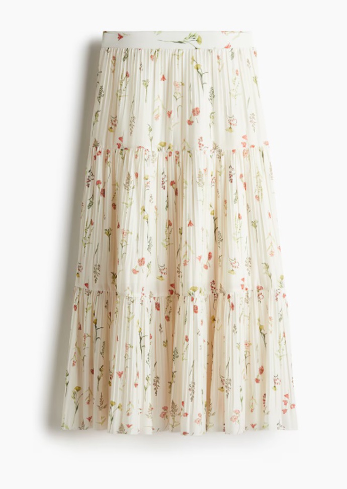 Plisovaná maxisukně, H&M, 599 Kč
