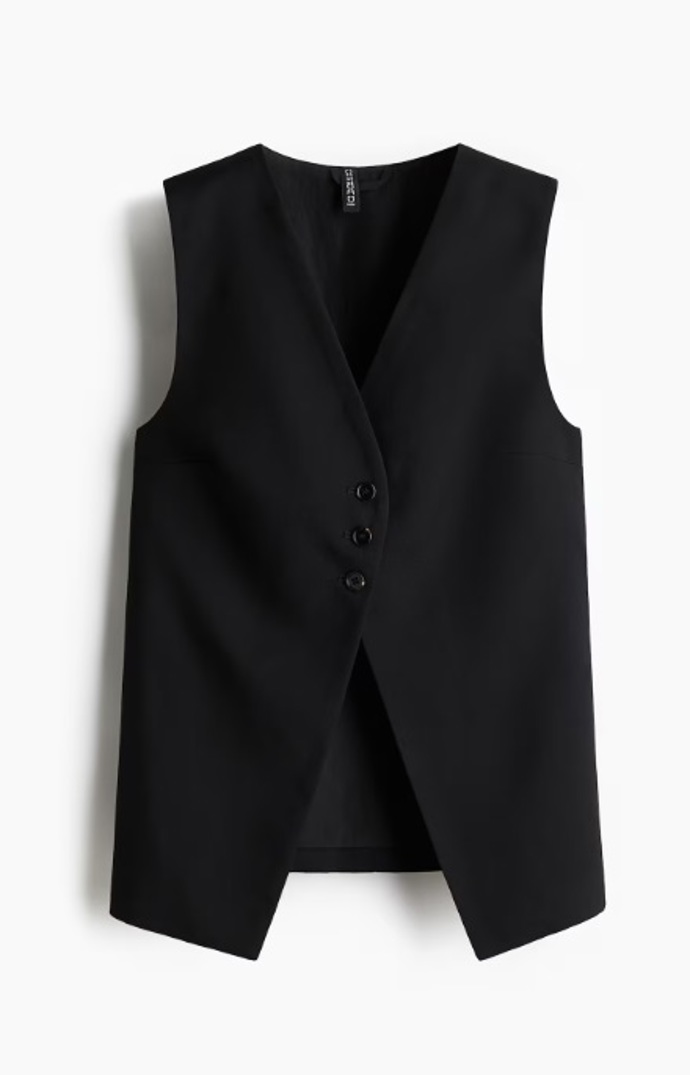 Dlouhá společenská vesta, H&M, 479 Kč
