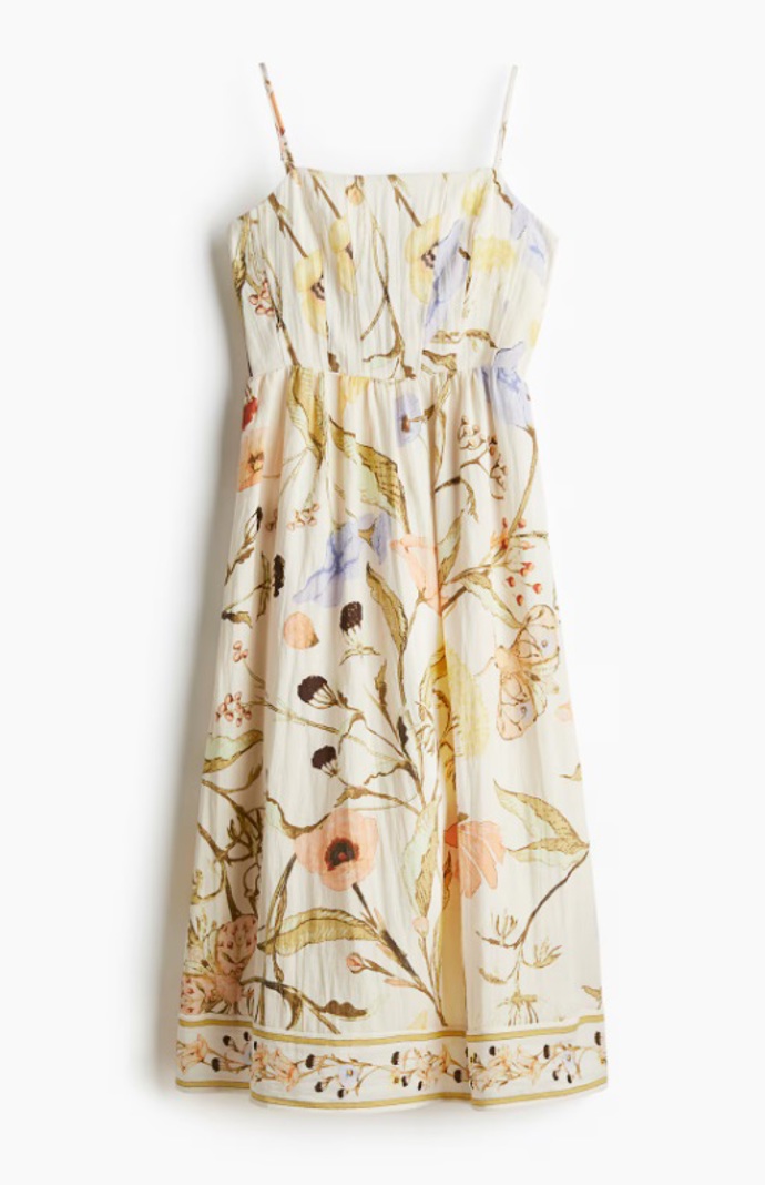Midi šaty na ramínka, H&M, 719 Kč
