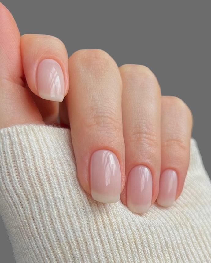 Soap Nails s efektem francouzské manikúry vypadají skvěle a současně naprosto přirozeně. 
