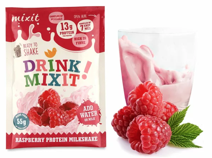 Mixit Drink s 20 % mrazem sušených malin a 32 % kvalitních proteinů je plný malin a kokosového mléka a dodá vydatnou porci proteinů. Doplníte také zdraví prospěšnou vlákninu a speciální mix minerálů pro váš aktivní den - mix vápníku, zinku a hořčíku. To vše bez lepku. 49 Kč
