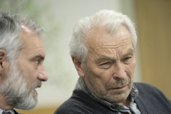 Alois Švehlík s Ivanem Trojanem v sérii Docent
