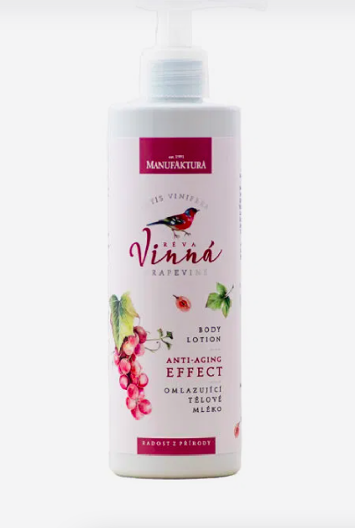 Anti-aging, revitalizující a zpevňující tělové mléko, Manufaktura, 275 Kč
