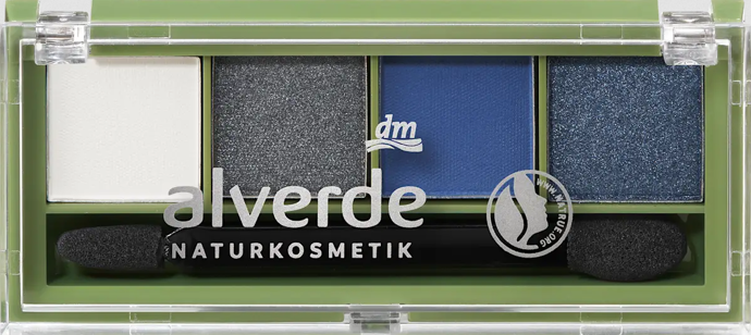 alverde NATURKOSMETIK paletka očních stínů odstín 99 Denim Blue, 124 Kč
