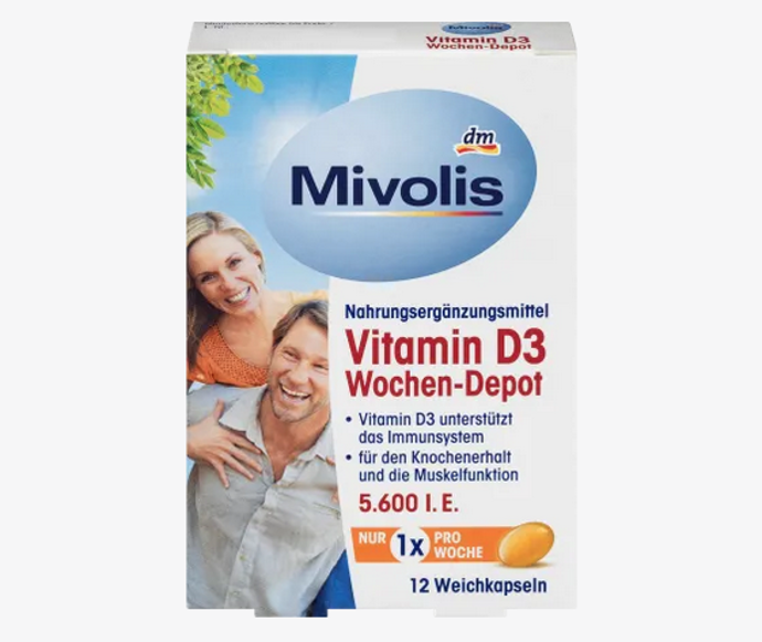 Mivolis kapsle s vitaminem D3 je doplněk stravy s postupným uvolňováním. Je vhodný především pro posílení imunitního systému, zachování zdravých kostí včetně správného fungování svalů. 79 Kč
