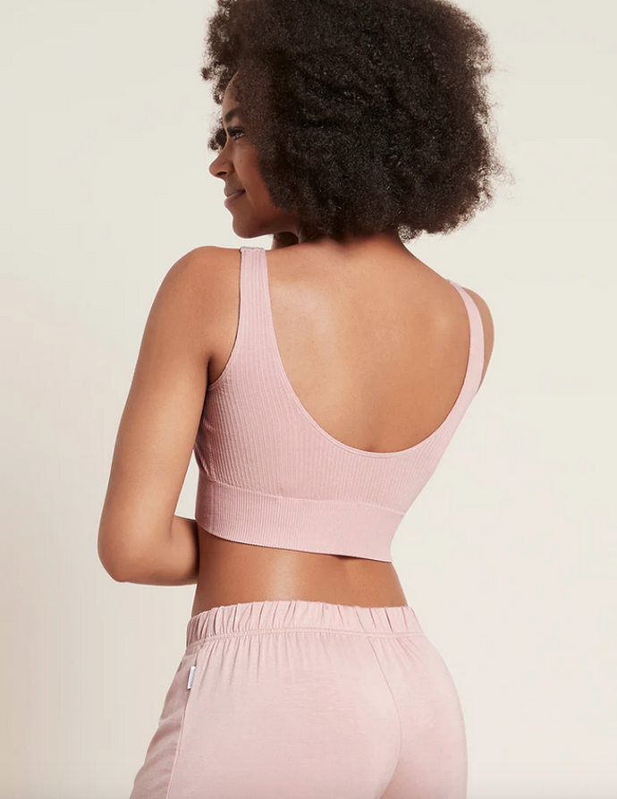 Růžová podprsenka Boody Ribbed Seamless Bra, 782 Kč
