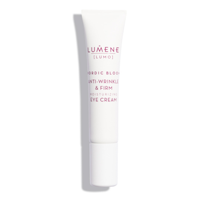Oční krém Lumene Anti-Wrinkle & Firm Moisturizing Eye Cream s protivráskovým efektem, který hydratuje pleť, zlepšuje její pevnost a redukuje výskyt vrásek a tmavých kruhů v očním okolí. Obsahuje komplex látek Nordic Berry Pre-Retinol (přírodní alternativu retinolu) a extrakt z brusinek bohatý na kvercetin. 790 Kč
