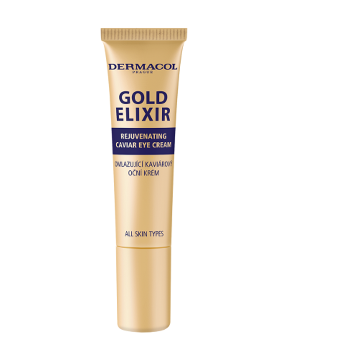 Gold Elixir omlazující kaviárový oční krém. Speciální oční péče pro velmi zralou pleť s výtažkem z kaviáru, která obnovuje a regeneruje buněčnou strukturu pleti kolem očí a zpomaluje proces stárnutí. Extrakt z cibulky narcisu vyrovnává hluboké vrásky, zpevňuje pleť kolem očí a zvyšuje její elasticitu. Omega 3 a 6 mastné kyseliny vyživují jemnou pleť okolo očí a napomáhají při obnově kožní bariéry. 199 Kč
