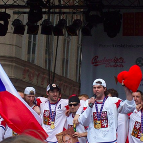 Radim se svými kluky během oslav po mistrovství 2024
