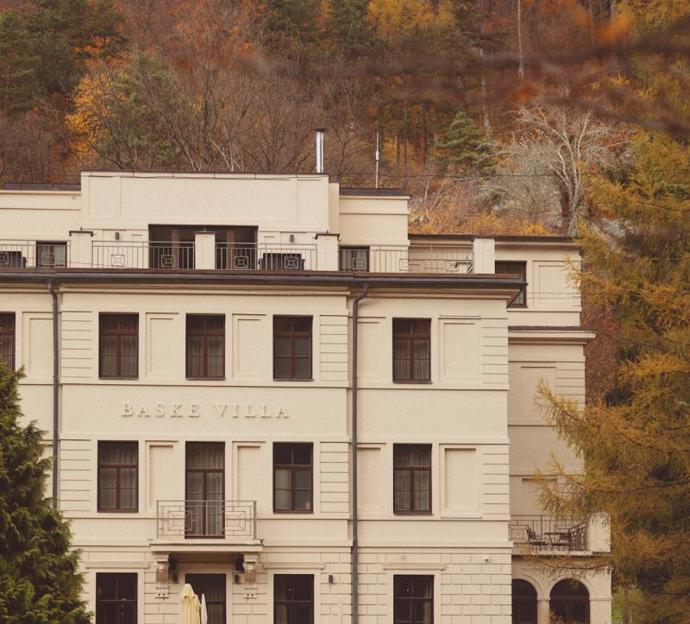 Každý pokoj v Baske Ville je pečlivě navržen tak, aby spojoval historický šarm s moderním komfortem. Designéři dbali na detaily odkazující na bohatou historii vily, a zároveň zajistili, že hosté budou mít k dispozici veškeré moderní vybavení pro pohodlný pobyt. 
