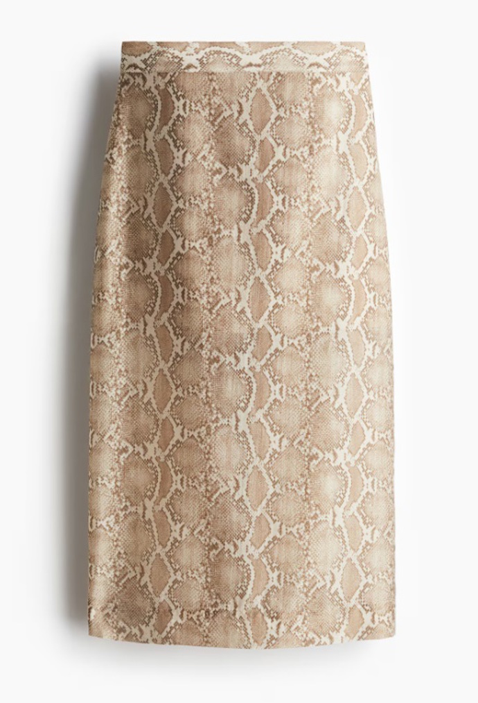 Pouzdrová sukně ze směsi lyocellu, H&M, 599 Kč
