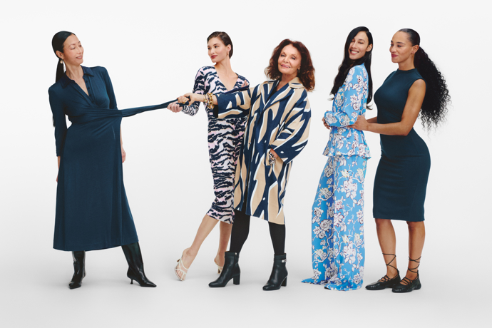Kampaň e-shopu Zalando představuje Diane von Furstenberg po boku světových modelek Grace Elisabeth, Arnelle Shanique a matky s dcerou Gaie a Cecile Orgeas. 
