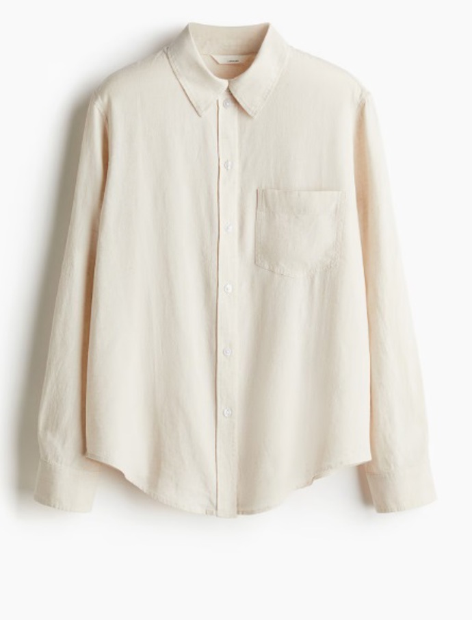 Košile z lněné směsi, H&M, 599 Kč
