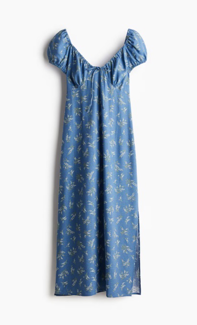Maxišaty s vázacím detailem, H&M, 599 Kč

