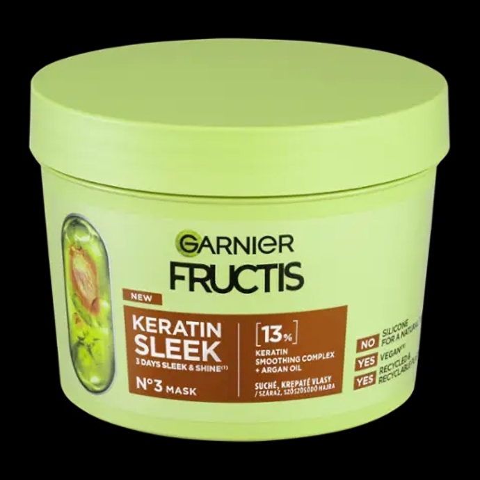 Maska na vlasy Keratin Sleek, Garnier Fructis, 199 Kč
