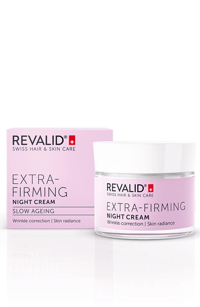 Noční krém proti stárnutí pleti Extra-Firming Night Cream Revalid, 772 Kč/50 ml, prodává Notino
Noční krém proti stárnutí pleti Extra-Firming Night Cream Revalid, 772 Kč/50 ml, prodává Notino