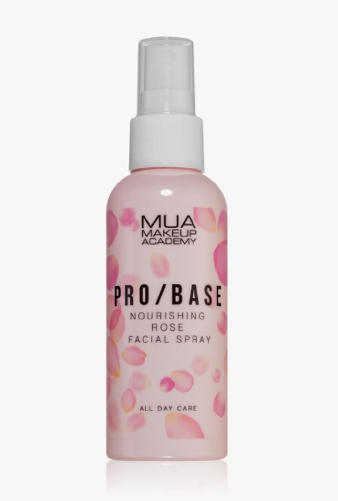 Pleťová mlha pro fixaci make-upu s růžovou vodou, MUA Makeup Academy, 147 Kč
