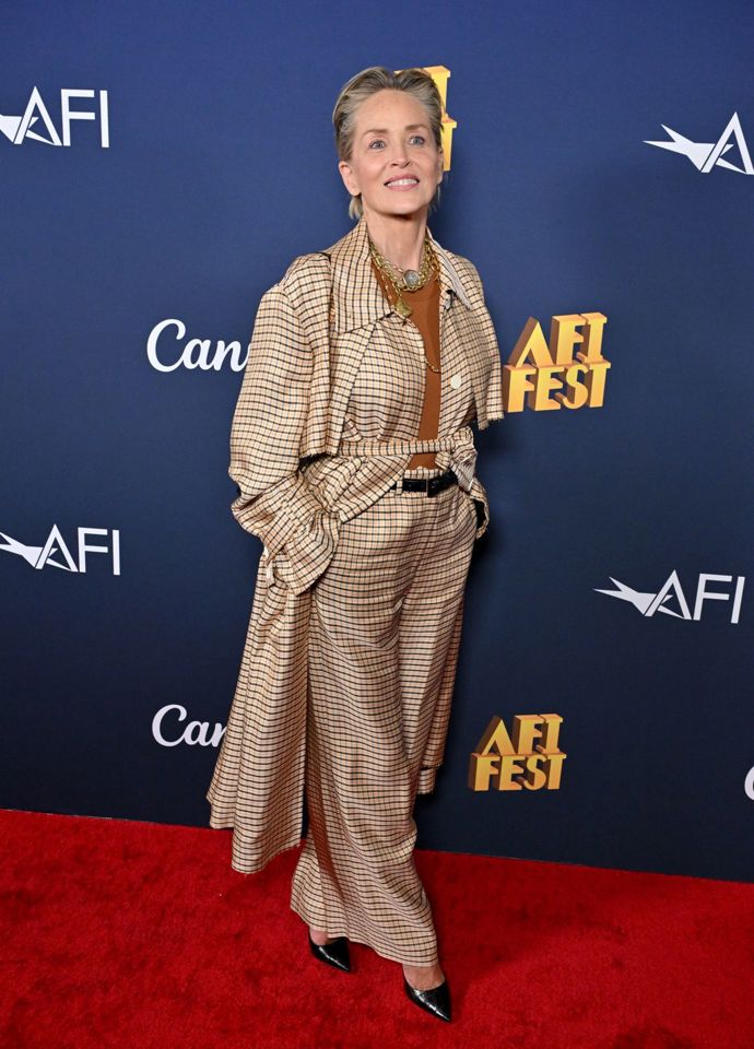 Pánský styl Sharon Stone velice sluší. Může být inspirací řadě žen, které stejně jako Sharon nosí krátké účesy. 
