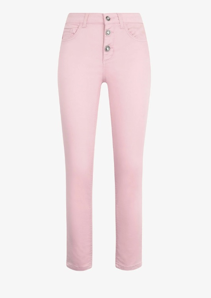Pudrově růžové skinny džíny, LIU JO, 2 548 Kč
