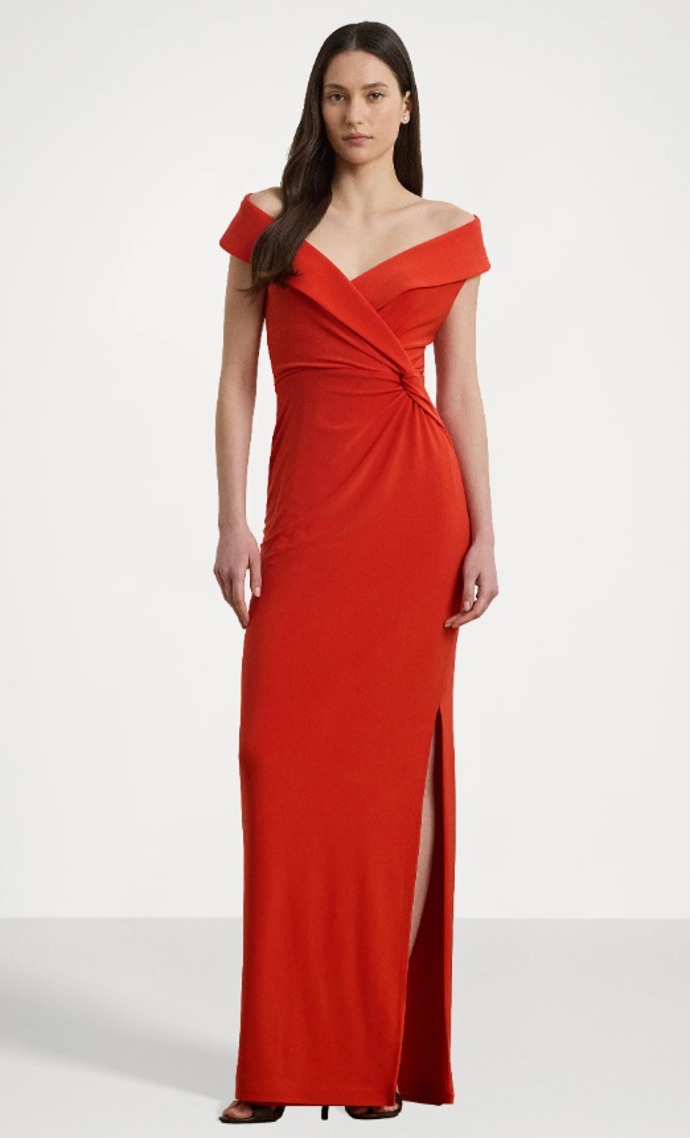 Červené společenské šaty, Ralph Lauren, 4 620 Kč
