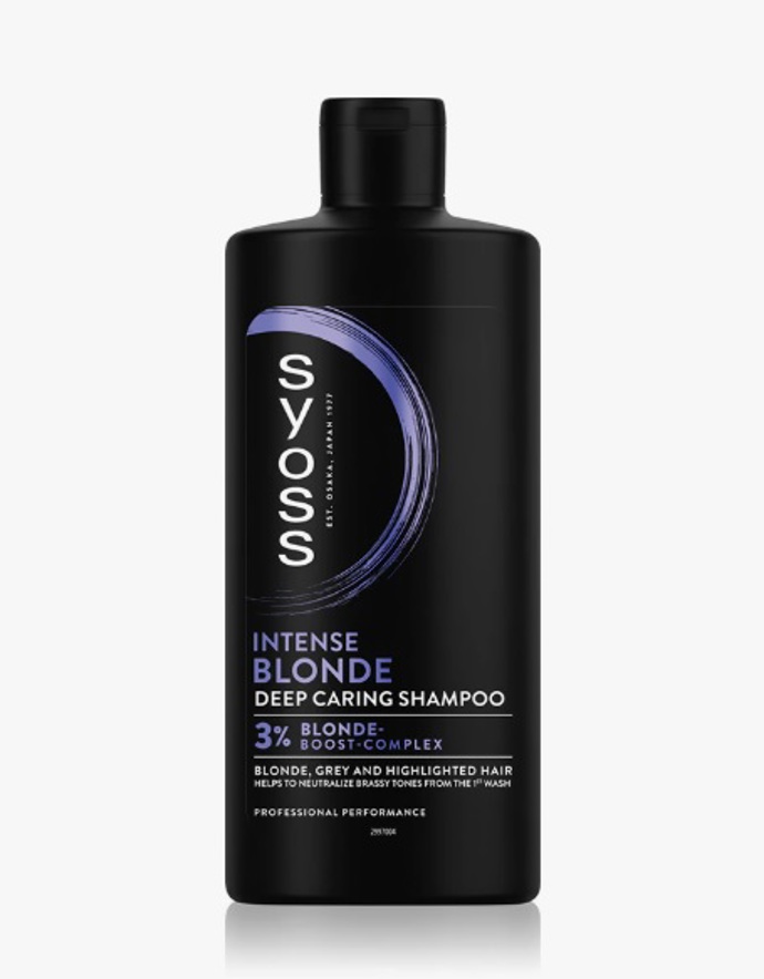Fialový šampon pro blond a šedivé vlasy, Syoss, 109 Kč
