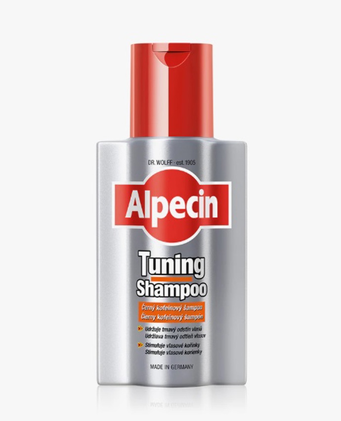 Tónovací šampon na první šedivé vlasy, Alpecin, 245 Kč

