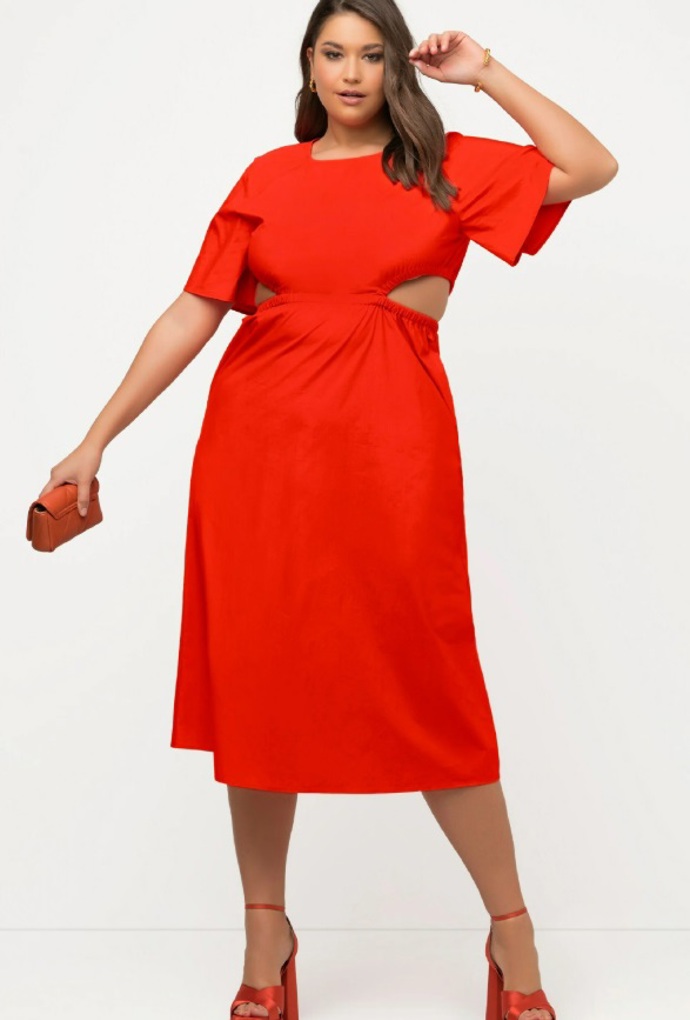 Červené maxi šaty Plus Size, Ulla Popken, 1 919 Kč
