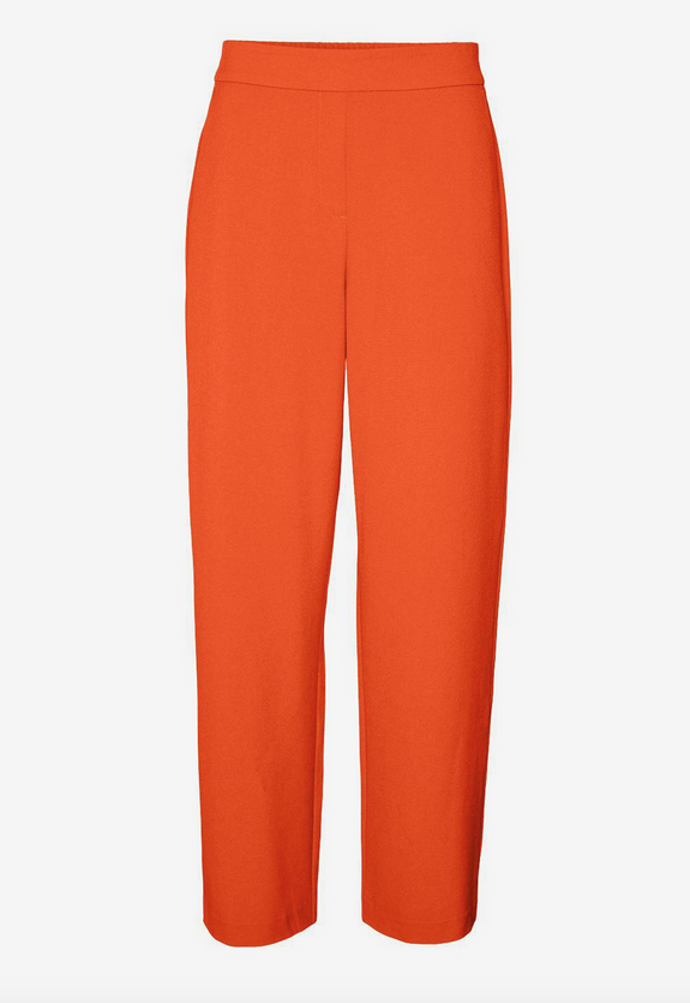 Oranžové dámské široké kalhoty VERO MODA Lis Cookie, 649 Kč
