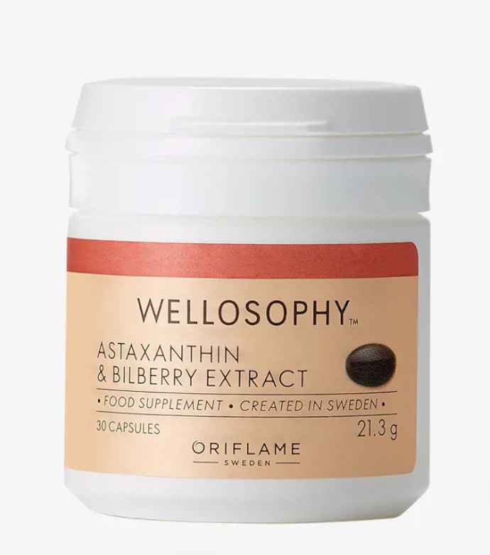 Doplněk stravy Astaxanthin a výtažek z borůvek, Wellosophy, Oriflame, 633 Kč

