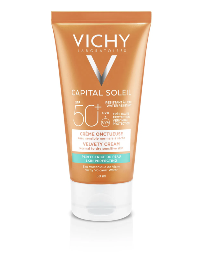 Opalovací krém na obličej, ve formě matujícího fluidu, Vichy, Alza, 269 Kč
