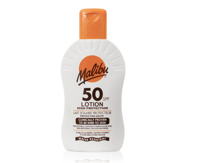 Lotion High Protection, ochranné mléko SPF 50, Malibu / Notino, 130 Kč
