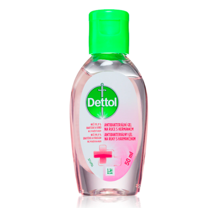 Antibakteriální gel, Dettol, 68 Kč
