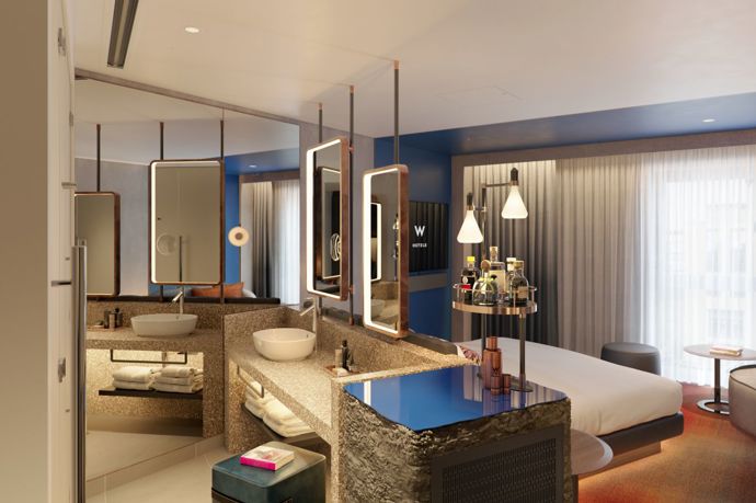 W Edinburgh je luxusní 5hvězdičkový hotel nacházející se v srdci edinburské čtvrti St James Quarter a nabízí 244 pokojů. Z toho je 45 luxusních apartmá.
