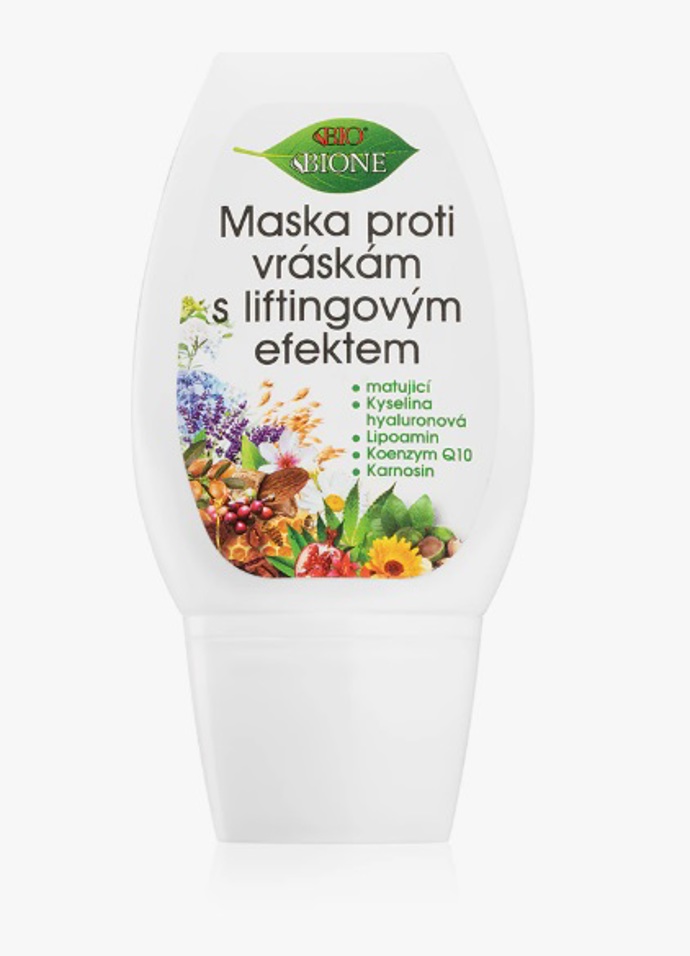 Protivrásková maska na obličej s liftingovým efektem, Bione Cosmetics, 89 Kč
