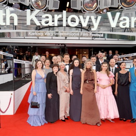 Delegace filmu Sbormistr na filmovém festivalu
