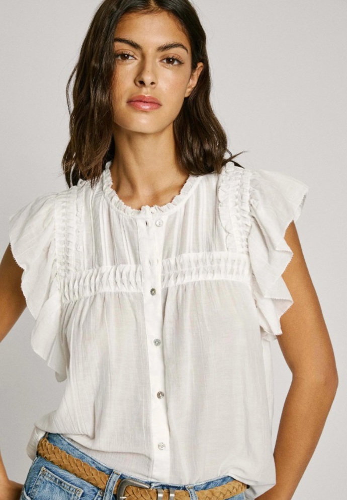 Bílá halenka, Pepe Jeans, 1 372 Kč
