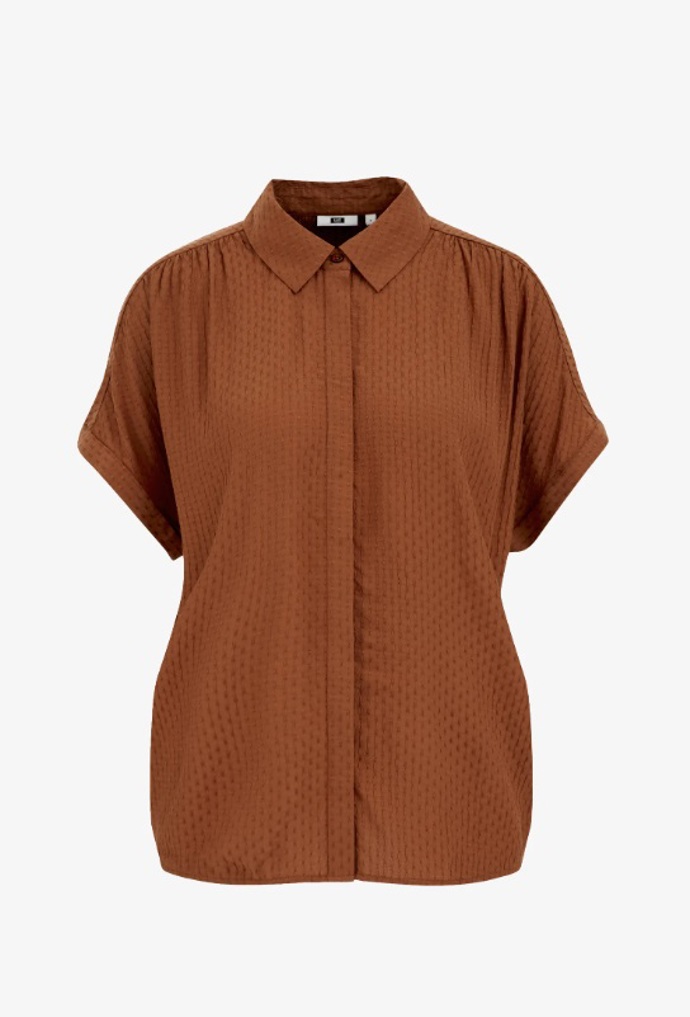 Hnědá košilová halenka, WE Fashion, 1 049 Kč
