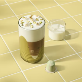 Iced Pistachio Vanilla Oat Latte
